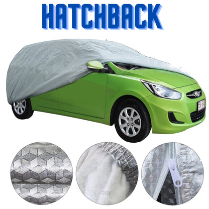 SUV SIZE COVER ,ALUMINIZED FABRIC WITH COTTON INNER, 100%WATERPROOF,SUNPROOF,DUSTPROOF FULL SET COVER W/ FREE CAR WAX