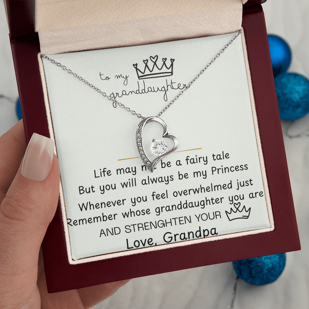 To My Granddaughter Forever Love Necklace