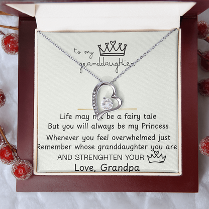 To My Granddaughter Forever Love Necklace