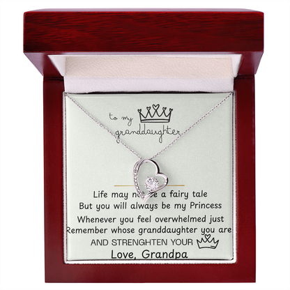 To My Granddaughter Forever Love Necklace