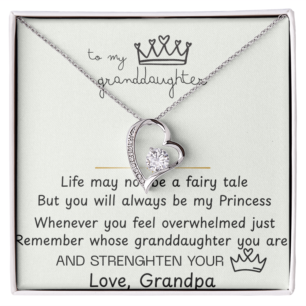 To My Granddaughter Forever Love Necklace