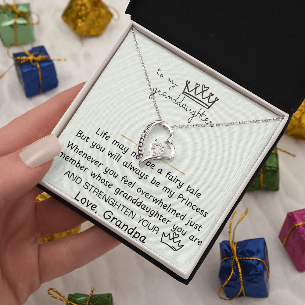 To My Granddaughter Forever Love Necklace