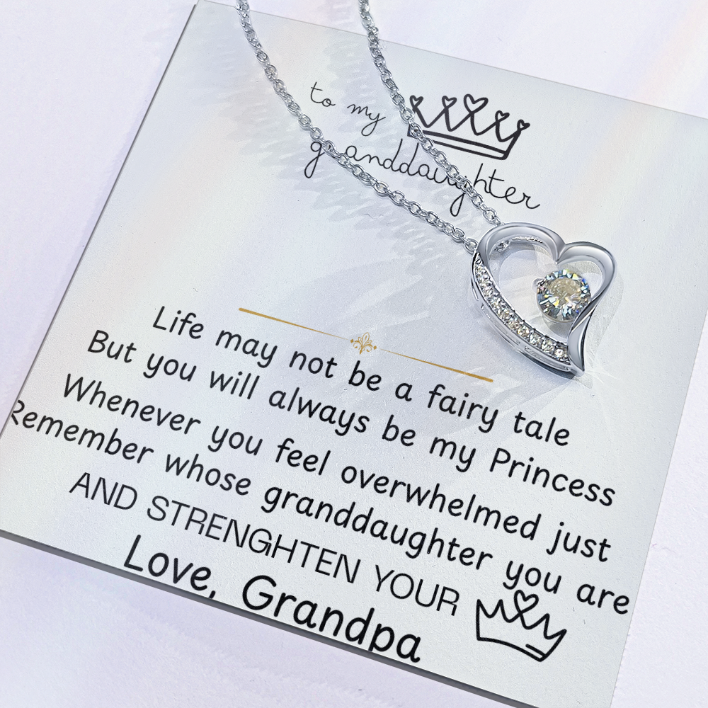 To My Granddaughter Forever Love Necklace