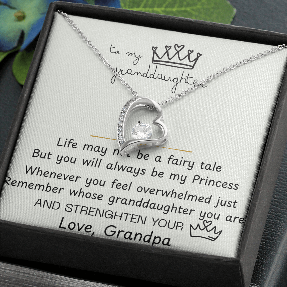 To My Granddaughter Forever Love Necklace