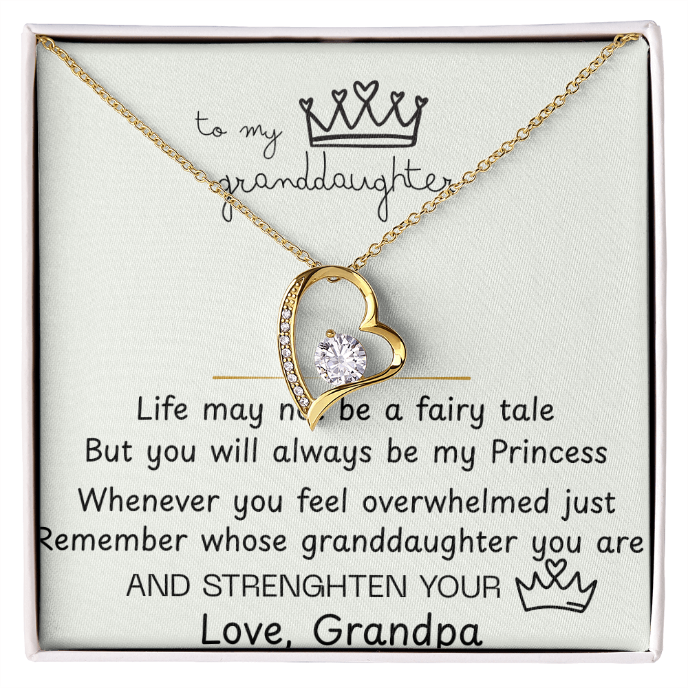 To My Granddaughter Forever Love Necklace