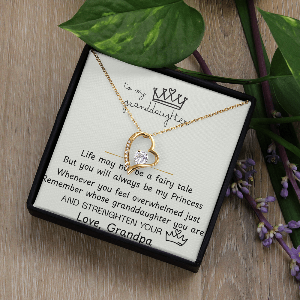 To My Granddaughter Forever Love Necklace