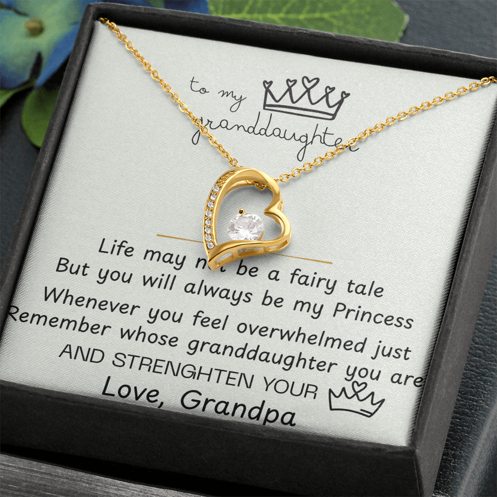 To My Granddaughter Forever Love Necklace