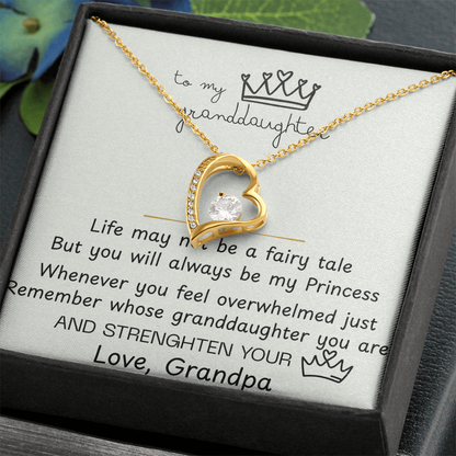 To My Granddaughter Forever Love Necklace