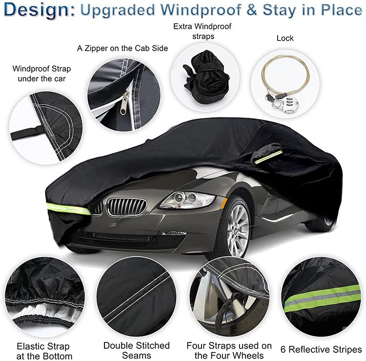 SEDAN WATERPROOF CAR COVER AND OUTDOOR SUN PROTECTION COVER