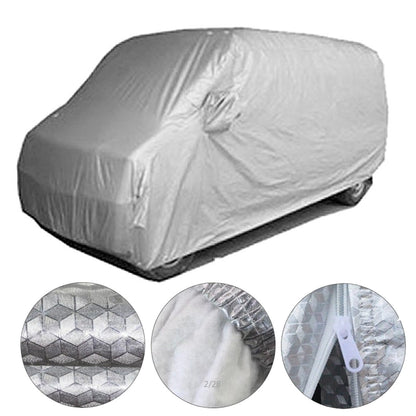 VAN SIZE OUTDOOR & INDOOR,100% WATERPROOF,HETAPROOF, DUSTPROOF, WINDPROOF FULL SET COVER W/ FREE CAR WAX AND MICROFIBER CLOTH