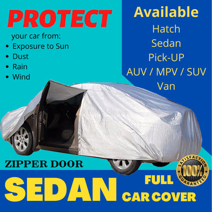SUV SIZE COVER ,ALUMINIZED FABRIC WITH COTTON INNER, 100%WATERPROOF,SUNPROOF,DUSTPROOF FULL SET COVER W/ FREE CAR WAX